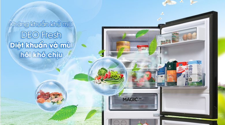 Kháng khuẩn Deo Fresh - Tủ lạnh Aqua Inverter 260 lít AQR-I298EB
