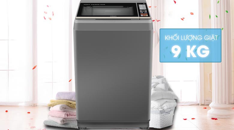 Khối lượng giặt 9 kg - Máy giặt Aqua Inverter 9 Kg AQW-DK90CT S