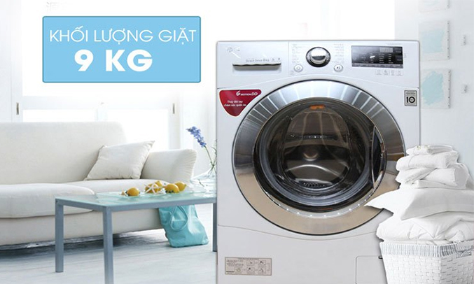 Máy giặt LG 9KG FC1409S2W khối lượng giặt lớn