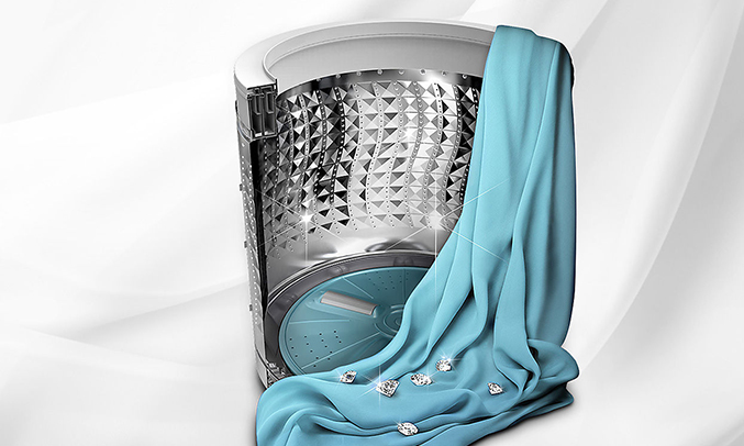 Máy giặt Samsung 8.5kg WA85M5120SW lồng giặt kim cương