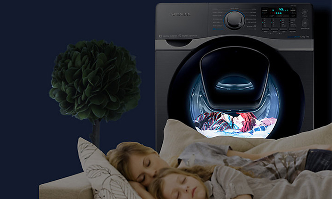 Máy giặt sấy Samsung 17kg WD17J7825KP hoạt động êm ái