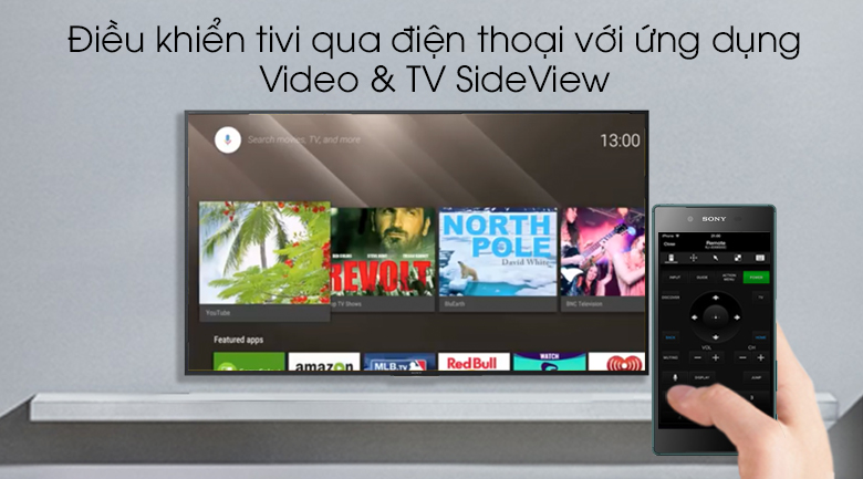 Android Tivi Sony 4K 55 inch KD-55X8000G - Video & TV SideView