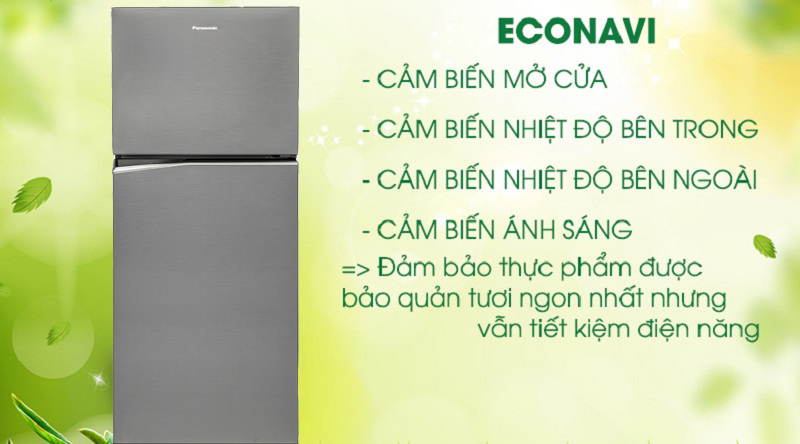 Tối ưu điện năng hiệu quả với cảm biến Econavi - Tủ lạnh Panasonic Inverter 306 lít NR-BL340PSVN