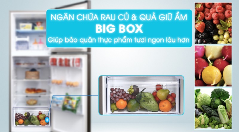 Ngăn chứa Bigbox bảo quản giữ ẩm cho rau củ quả - Tủ lạnh Samsung Inverter 299 lít RT29K5532DX/SV