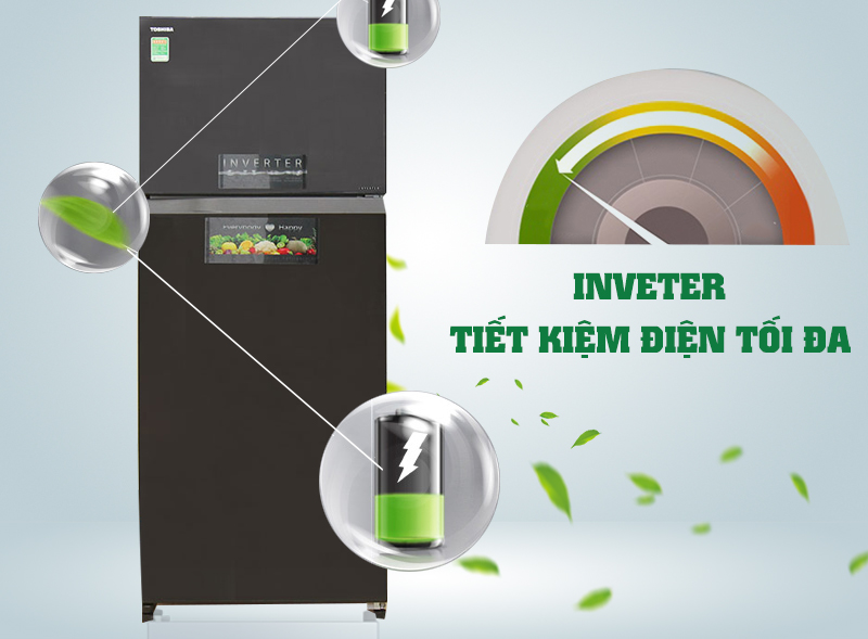 Nhờ công nghệ Inverter, tủ lạnh Toshiba GR-HG55VDZ XK giúp cho gia đình bạn tiết kiệm được chi phí tiền bạc không hề nhỏ 