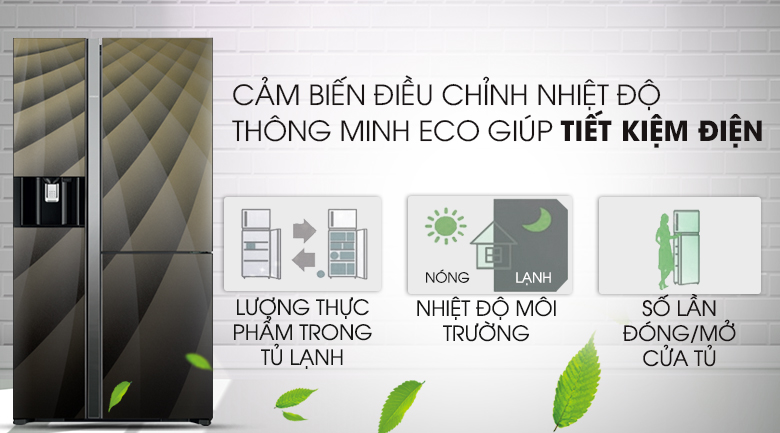 Tích hợp cảm biến thông minh Eco - Tủ lạnh Hitachi Inverter 584 lít R-M700AGPGV4X DIA