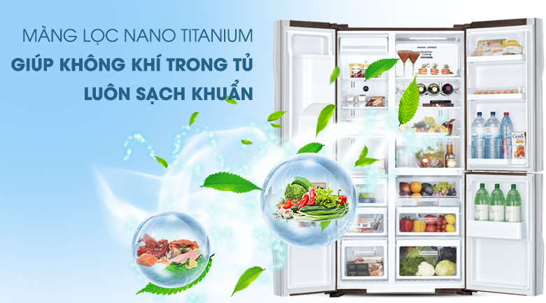 Bảo vệ sức khỏe với công nghệ Nano Titanium - Tủ lạnh Hitachi Inverter 584 lít R-M700AGPGV4X DIA