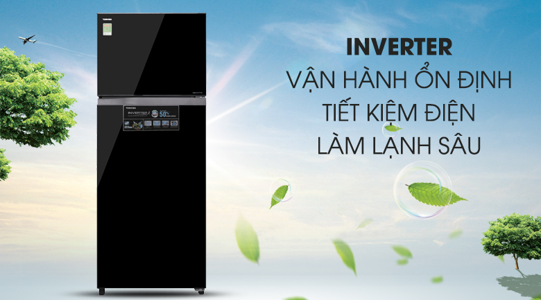 Tiết kiệm điện hơn với công nghệ Inverter kết hợp chế độ Eco hiện đại - Tủ lạnh Toshiba Inverter 409 lít GR-AG46VPDZ XK