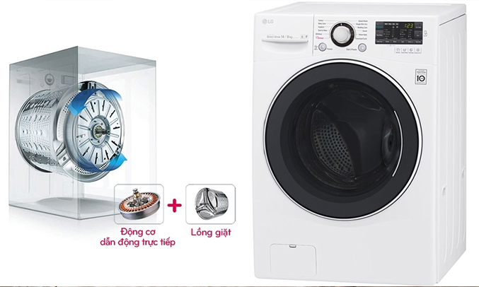 Máy giặt LG F2514DTGW tiết kiệm chi phí