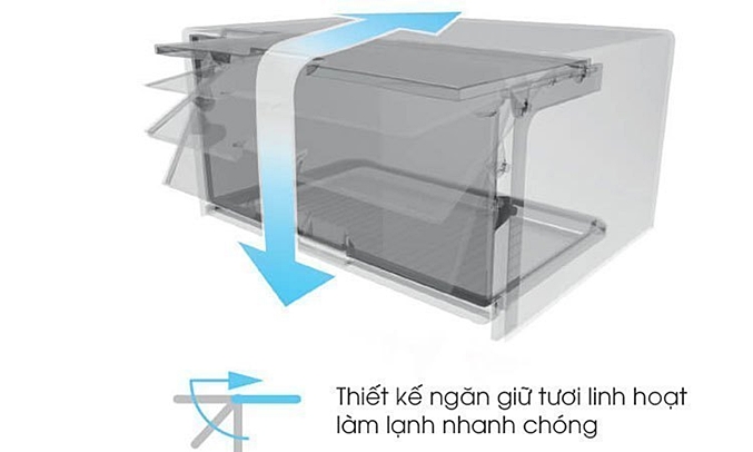 Tủ lạnh Sharp SJ-X316E-DS ngăn giữ tươi làm lạnh hiệu quả