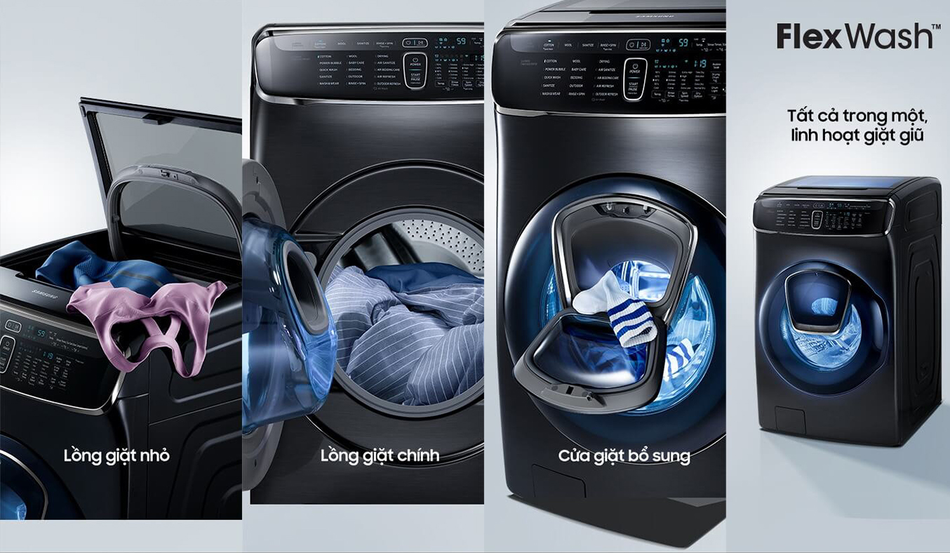 Máy giặt Samsung 21kg WR24M9960KV/SV 2 trong 1