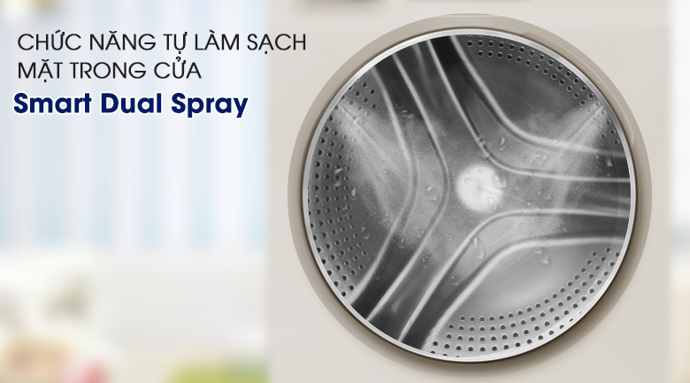 Công nghệ Smart Dual Spray - Máy giặt Aqua Inverter 10.5 kg AQD-D1050E N