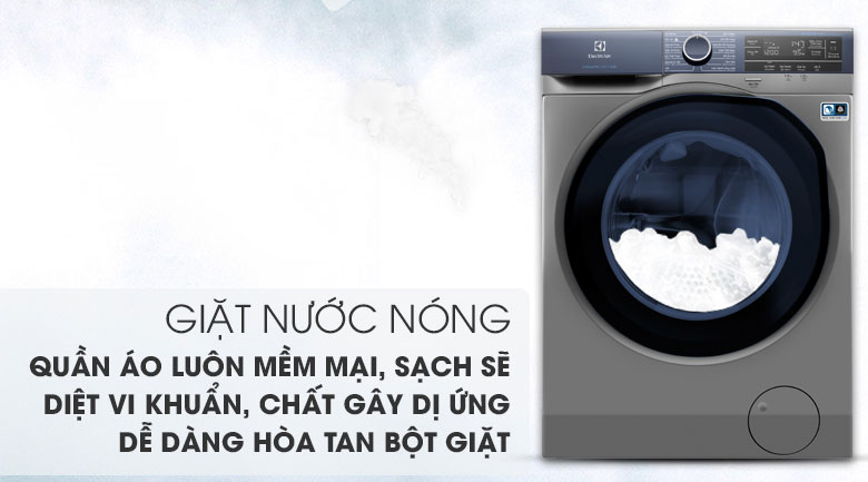 Giặt nước nóng - Máy giặt Electrolux Inverter 9.5 kg EWF9523ADSA