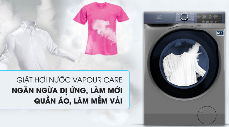 Công nghệ giặt hơi nước Vapour Care - Máy giặt Electrolux Inverter 9.5 kg EWF9523ADSA