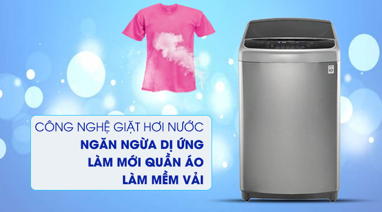 Giặt hơi nước diệt khuẩn, giảm nhăn, bảo vệ sức khỏe - Máy giặt LG Inverter 11 kg TH2111SSAL