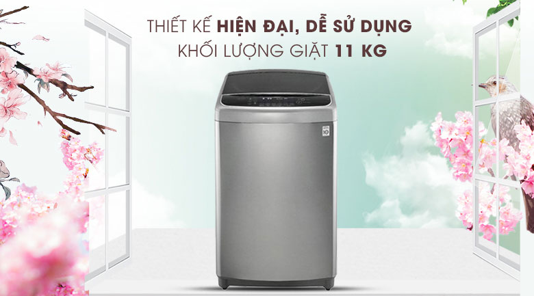 Thiết kế hiện đại, dễ sử dụng - Máy giặt LG Inverter 11 kg TH2111SSAL