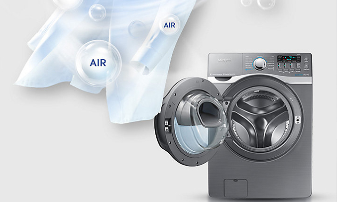 Máy giặt sấy Samsung 17kg WD17J7825KP khử trùng quần áo
