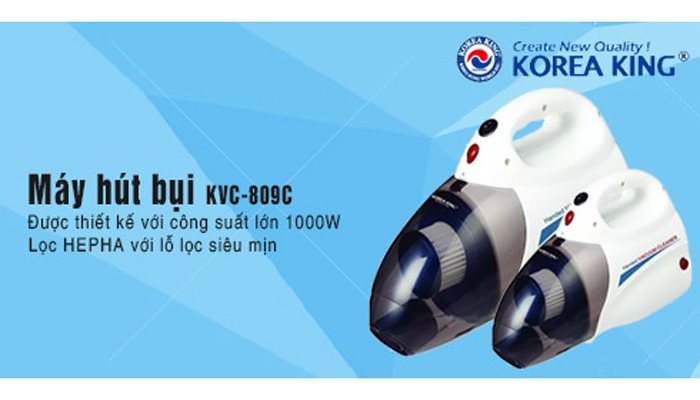 máy hút bụi cầm tay Korea King KVC-809C thương hiệu Hàn Quốc