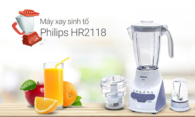 Máy xay sinh tố của Philips HR2118/01 xay êm