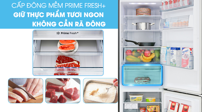 Ngăn cấp đông mềm thế hệ mới Prime Fresh+ - Tủ lạnh Panasonic Inverter 322 lít NR-BC360QKVN