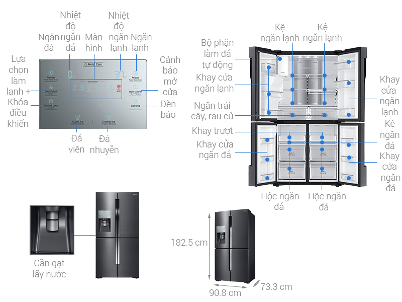 Thông số kỹ thuật Tủ lạnh Samsung Inverter 564 lít RF56K9041SG/SV
