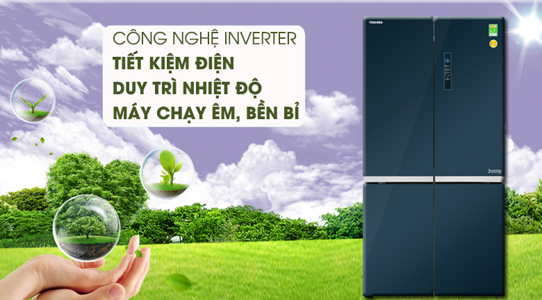 Công nghệ Inverter tiết kiệm điện hiệu quả cho gia đình - Tủ lạnh Toshiba Inverter 622 lít GR-RF646WE-PGV(24) Mẫu 2019