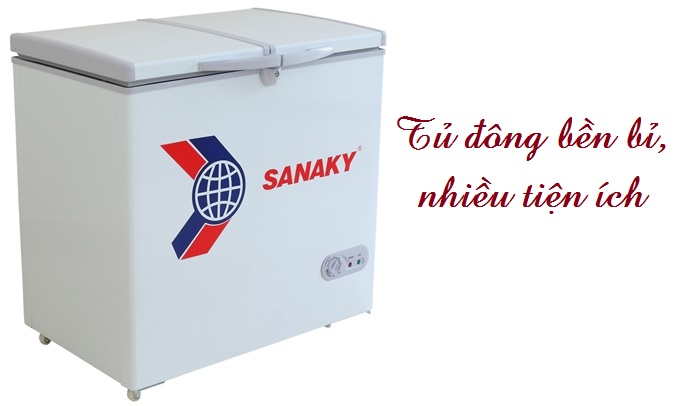 Tủ đông Sanaky VH-255W2 bền bỉ, nhiều tiện ích