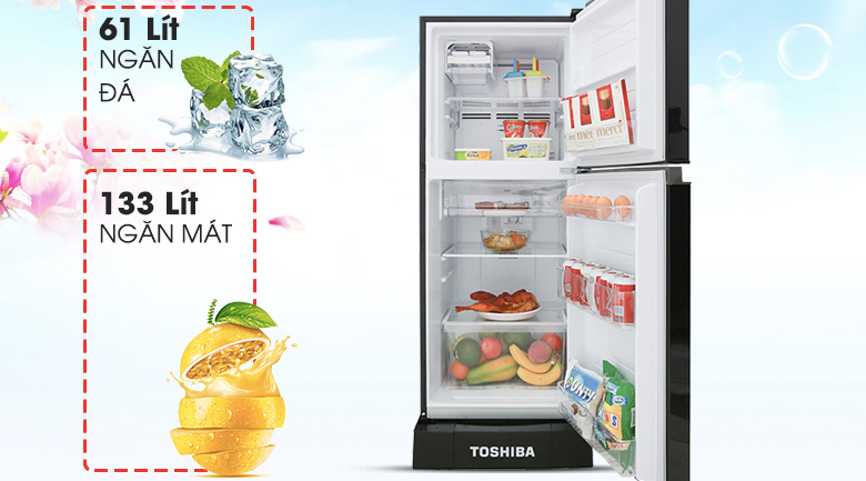 Tủ lạnh Toshiba Inverter 194 lít GR-A25VM (UKG) - Dung tích 194 lít
