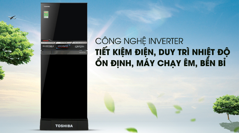 Vận hành ổn định tiết kiệm điện năng với công nghệ inverter - Tủ lạnh Toshiba Inverter 194 lít GR-A25VM (UKG)